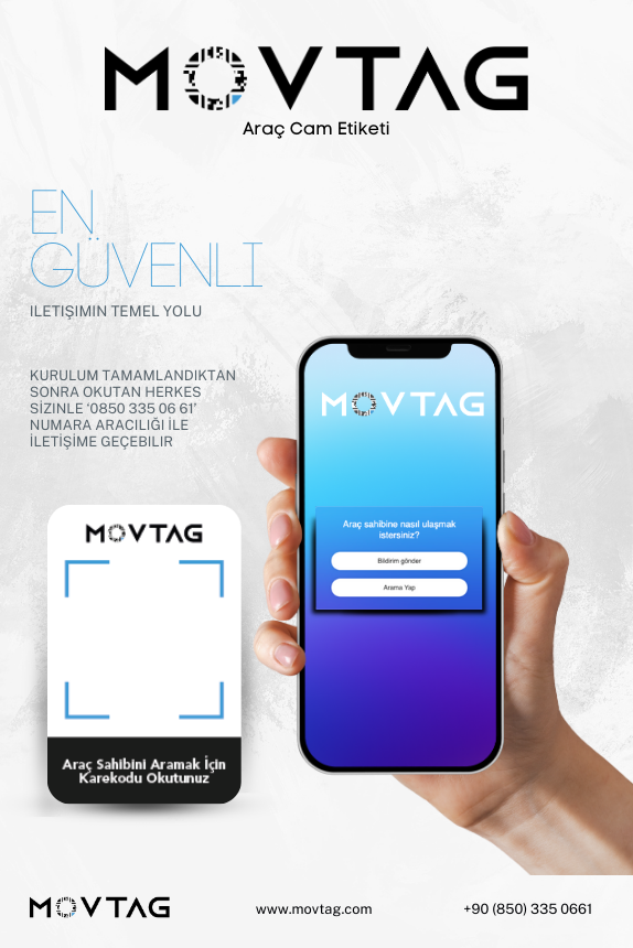 MovTag Araç Cam Etiketi Karekod