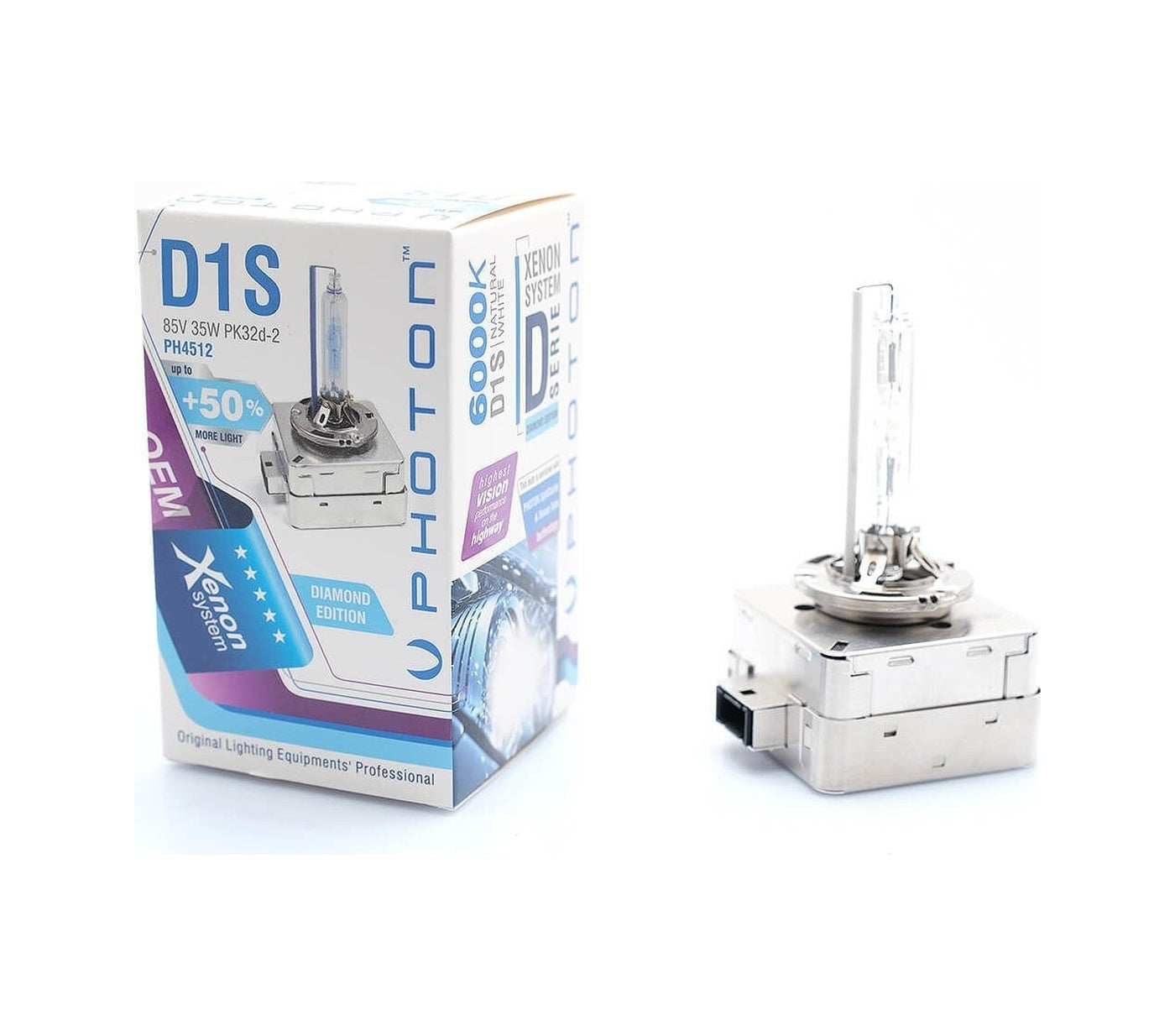 Photon D1s 6000k Beyaz Xenon Ampul +%50 Fazla Işık